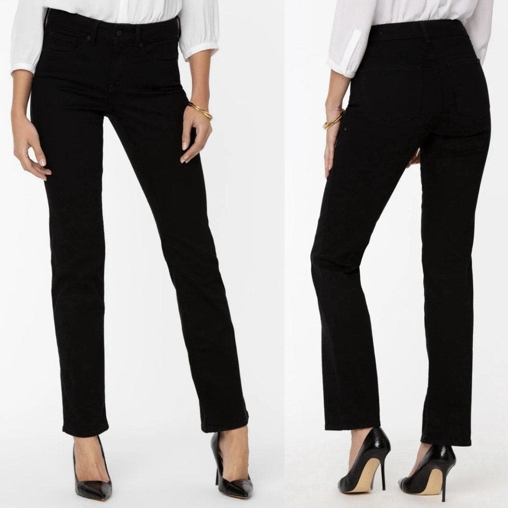 NYDJ Black Straight Leg Jeans for Women
